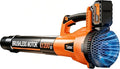 Tietoc Leaf Blower Cordless,1200W Brushless Electric Leaf Blowers w/ 2x6.0Ah Battery & Fast Charger, 6 Speed Powerful Blowers for Garden Lawn Care Patio Blowing Leaves Dust Snow Gift for Men Orange