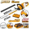 Ingco Cordless Hedge Trimmer 40V Kit P20s