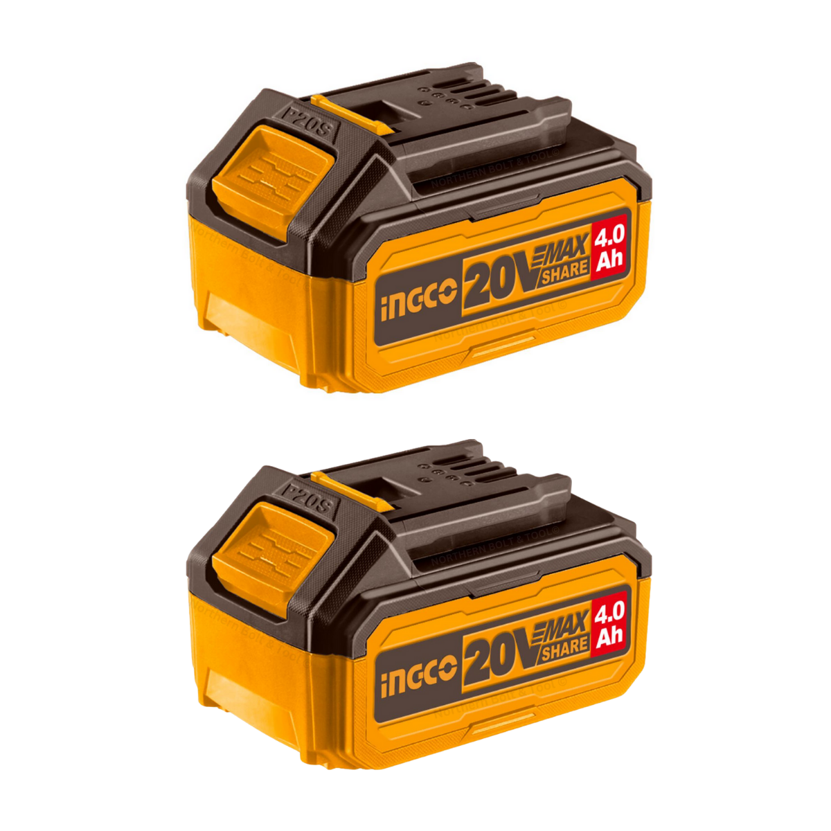 Special - Ingco 4Ah Battery 2pc Set 20v P20S